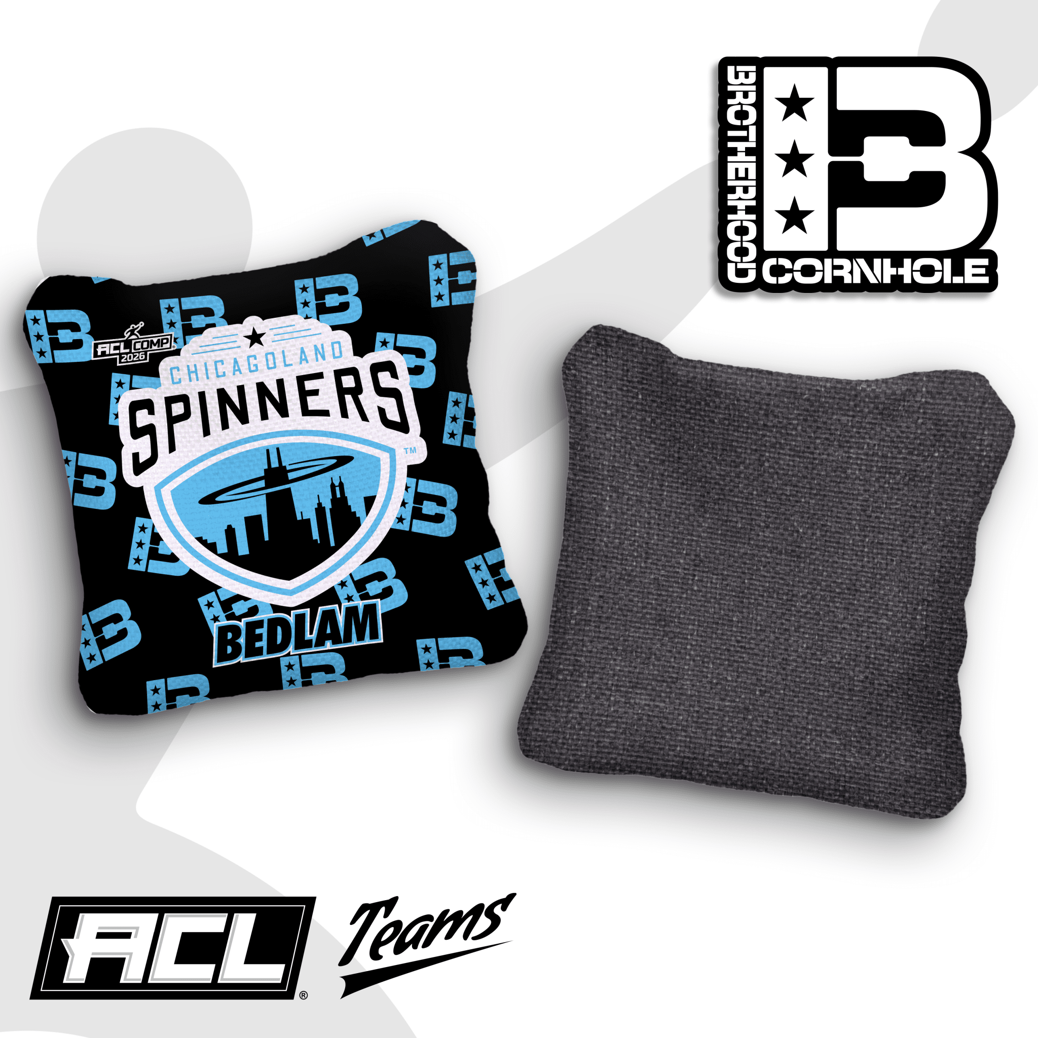 2026 Chicagoland Spinners Pro Team Bedlam Cornhole Bags – ACL Comp Stamped