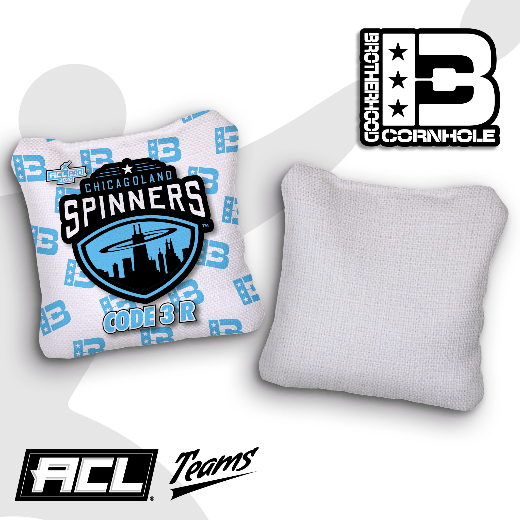 2026 Brotherhood Cornhole Multiple Bag Models "Chicagoland Spinners" - ACL Pro Stamped Cornhole Bags - SET OF 4 BAGS