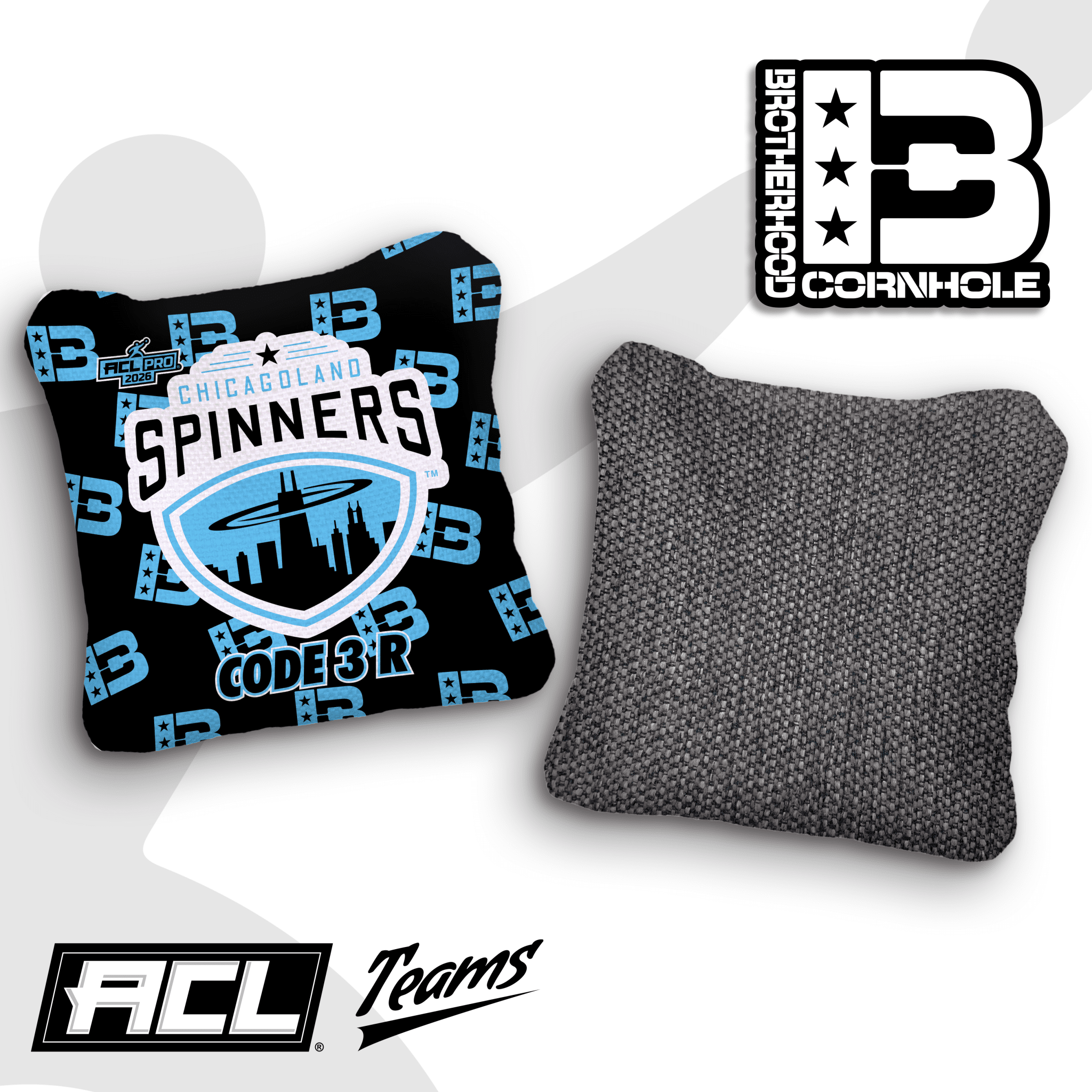 2026 Brotherhood Cornhole Multiple Bag Models "Chicagoland Spinners" - ACL Pro Stamped Cornhole Bags - SET OF 4 BAGS