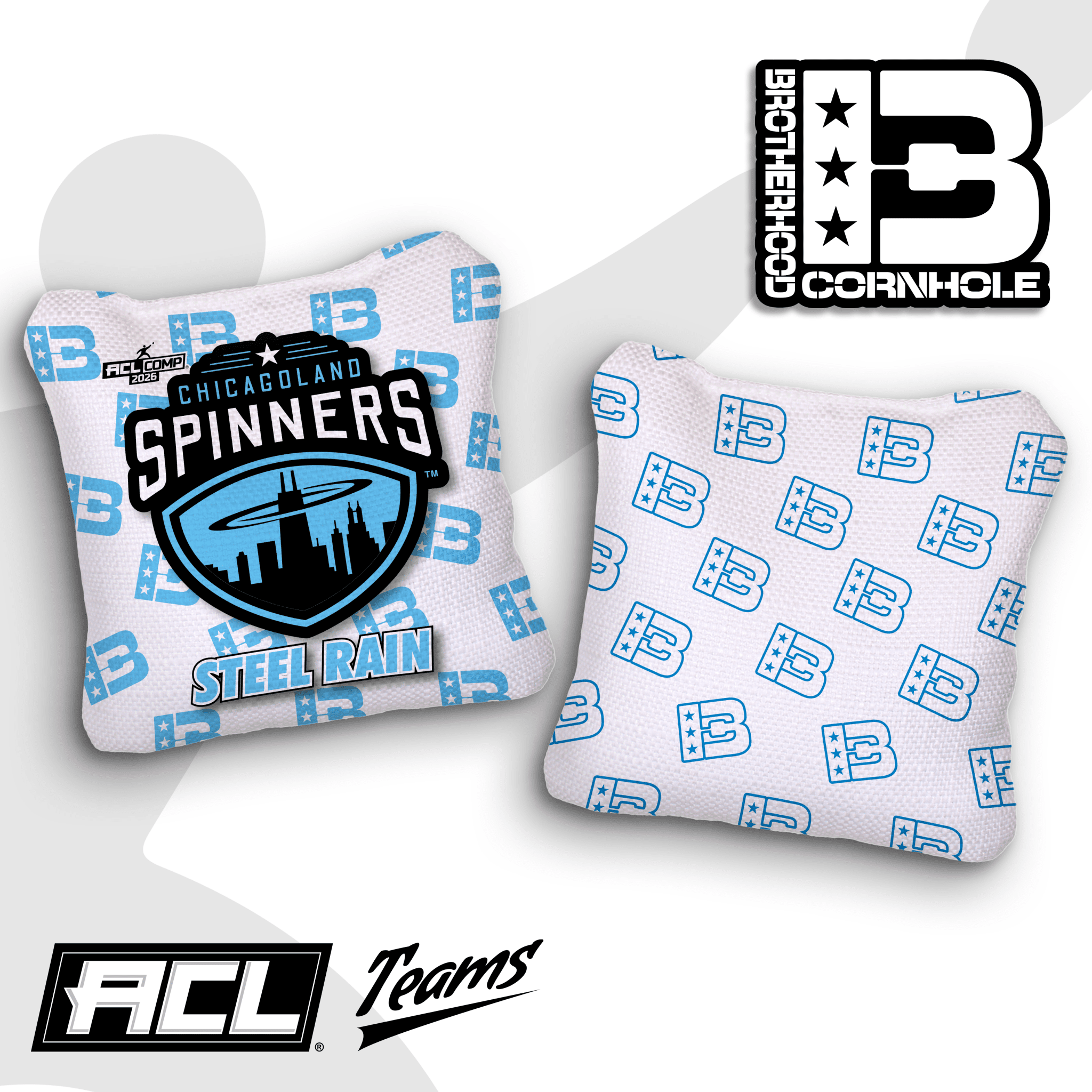2026 Chicagoland Spinners Pro Team Steel Rain Cornhole Bags – ACL Comp Stamped