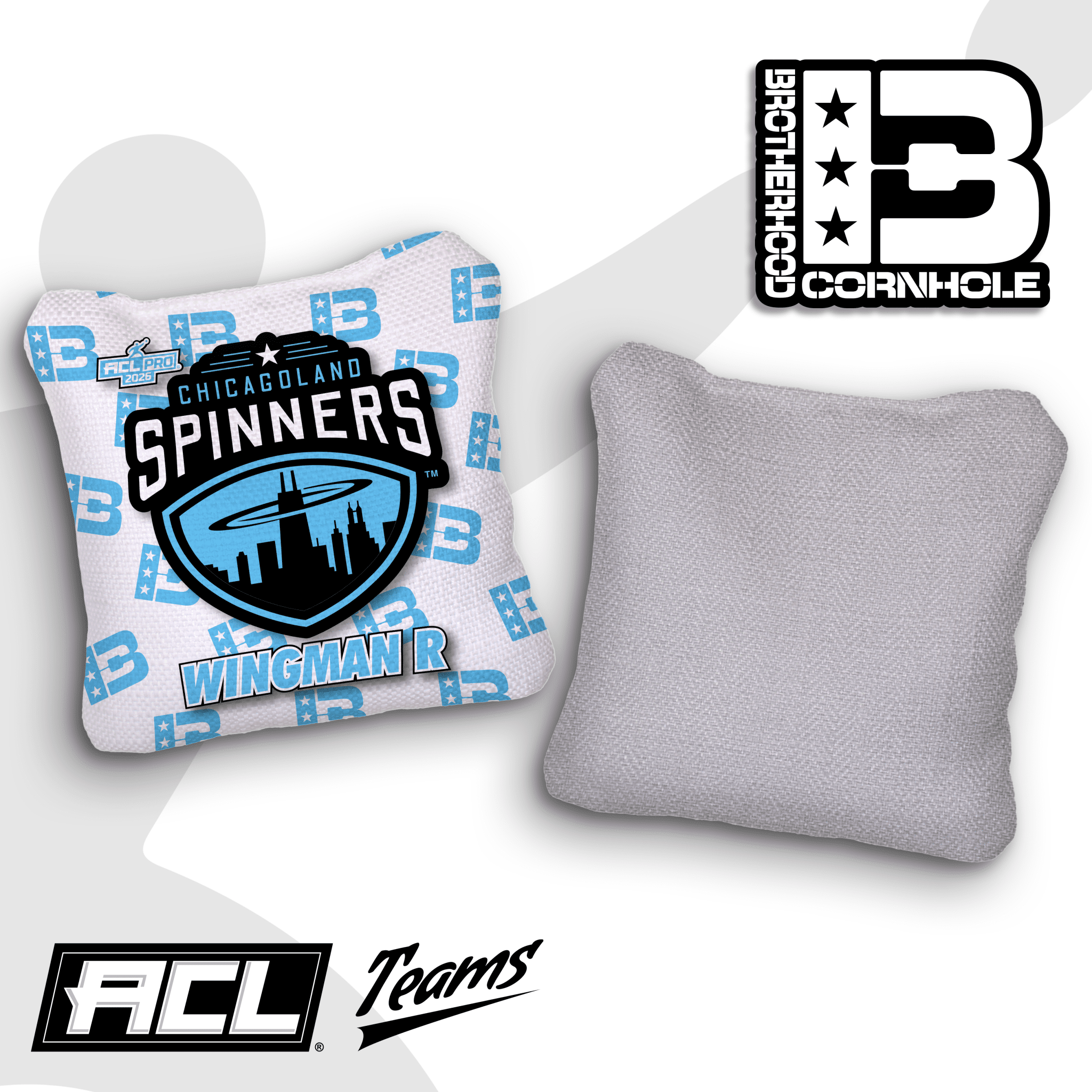 2026 Brotherhood Cornhole Multiple Bag Models "Chicagoland Spinners" - ACL Pro Stamped Cornhole Bags - SET OF 4 BAGS