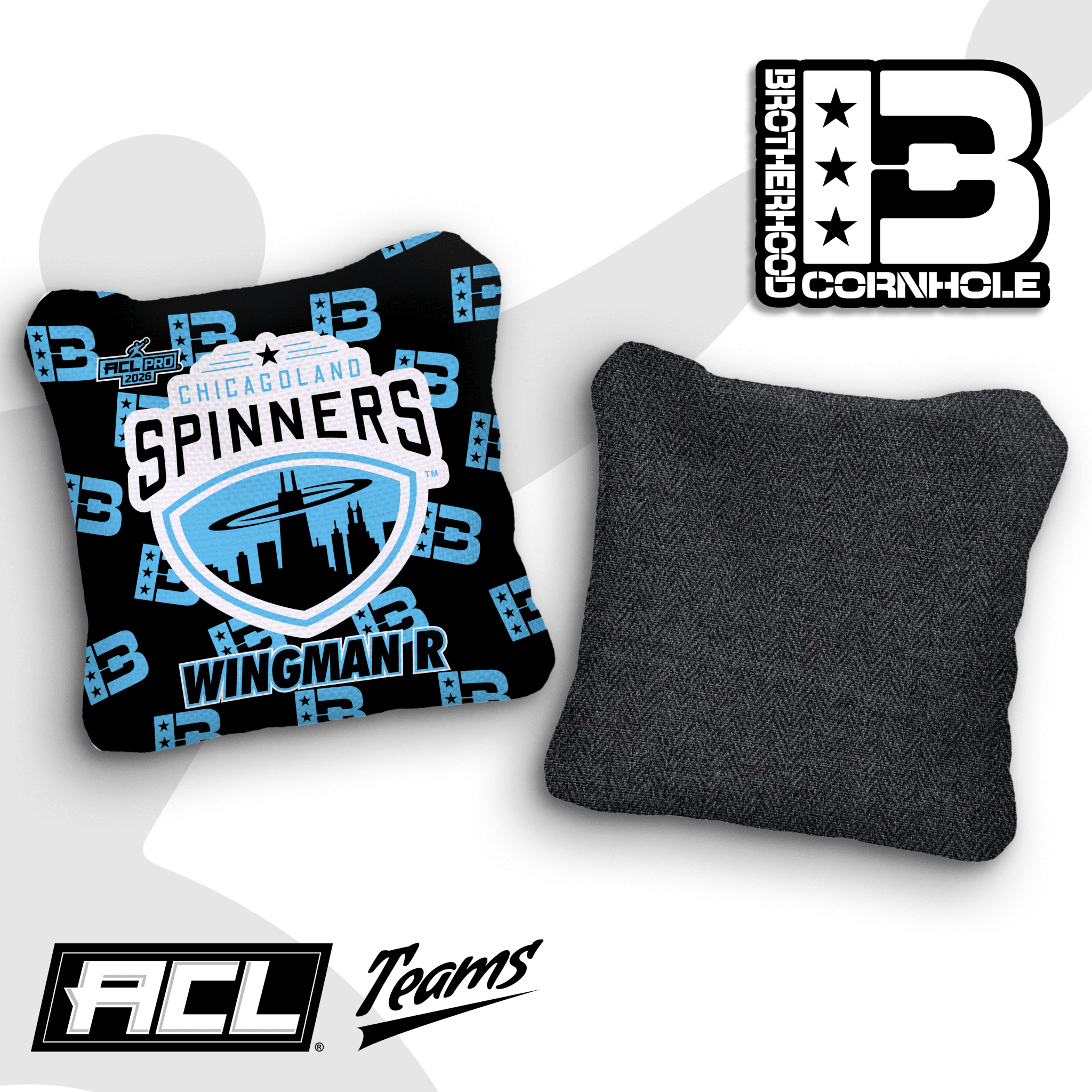 2026 Brotherhood Cornhole Multiple Bag Models "Chicagoland Spinners" - ACL Pro Stamped Cornhole Bags - SET OF 4 BAGS