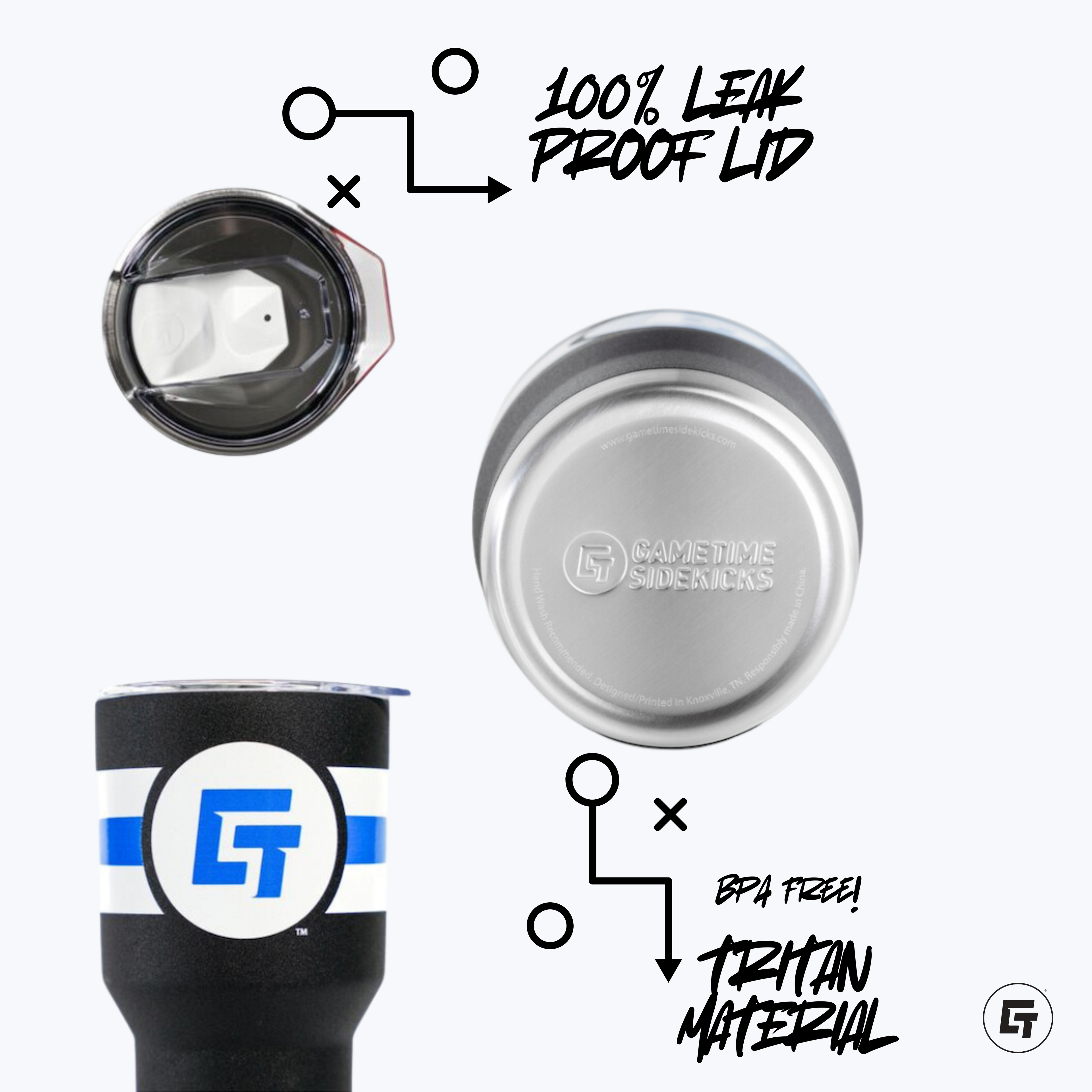 Chicagoland Spinners 30oz Light Blue Tumbler