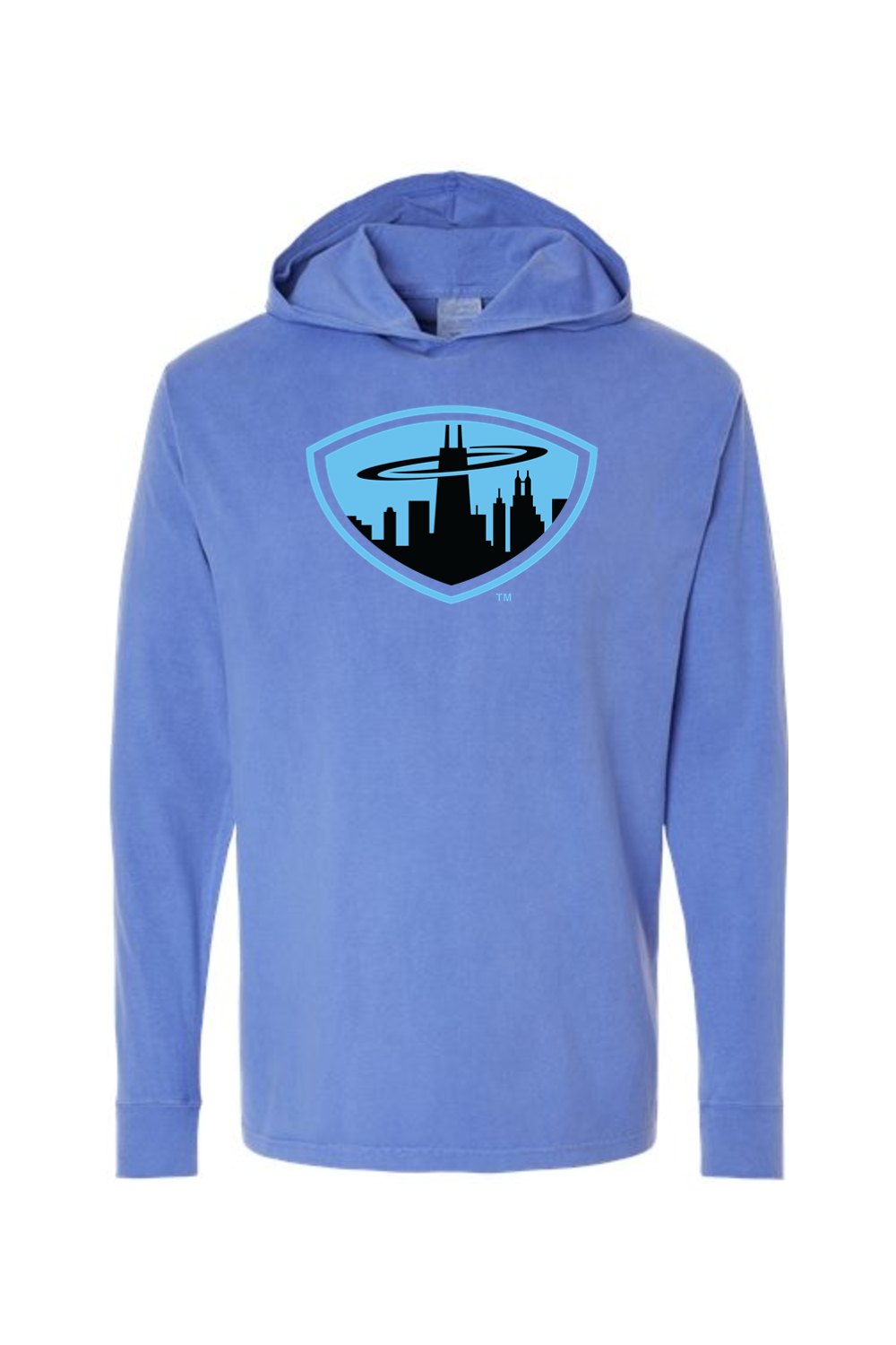 Chicagoland Spinners - ComfortWash by Hanes Garment-Dyed Jersey Hooded Long Sleeve T-Shirt