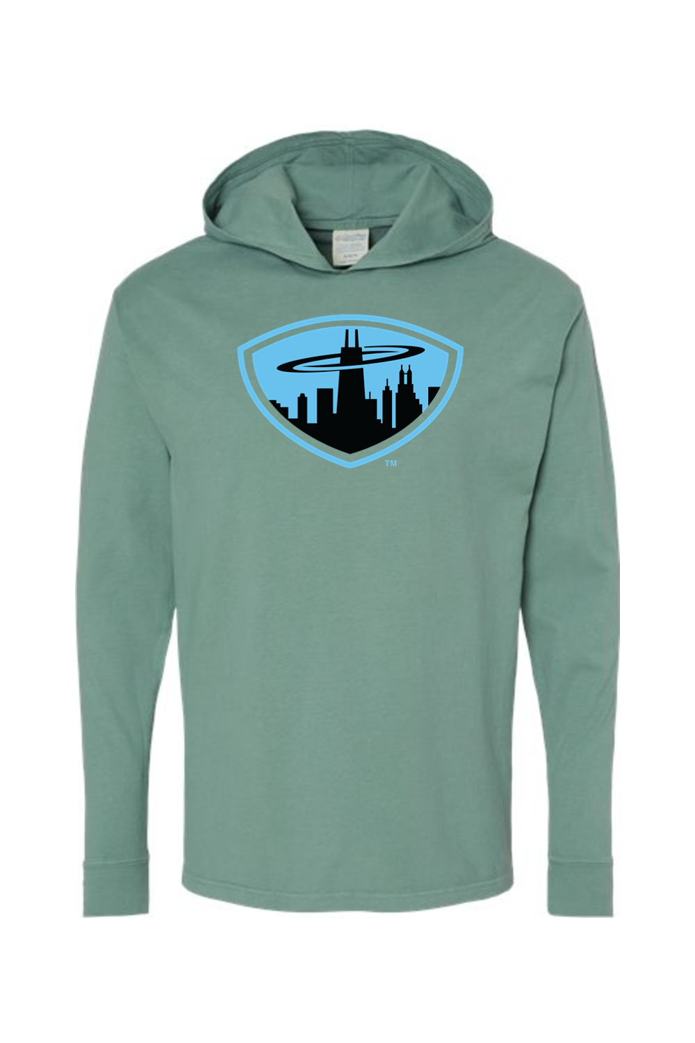 Chicagoland Spinners - ComfortWash by Hanes Garment-Dyed Jersey Hooded Long Sleeve T-Shirt