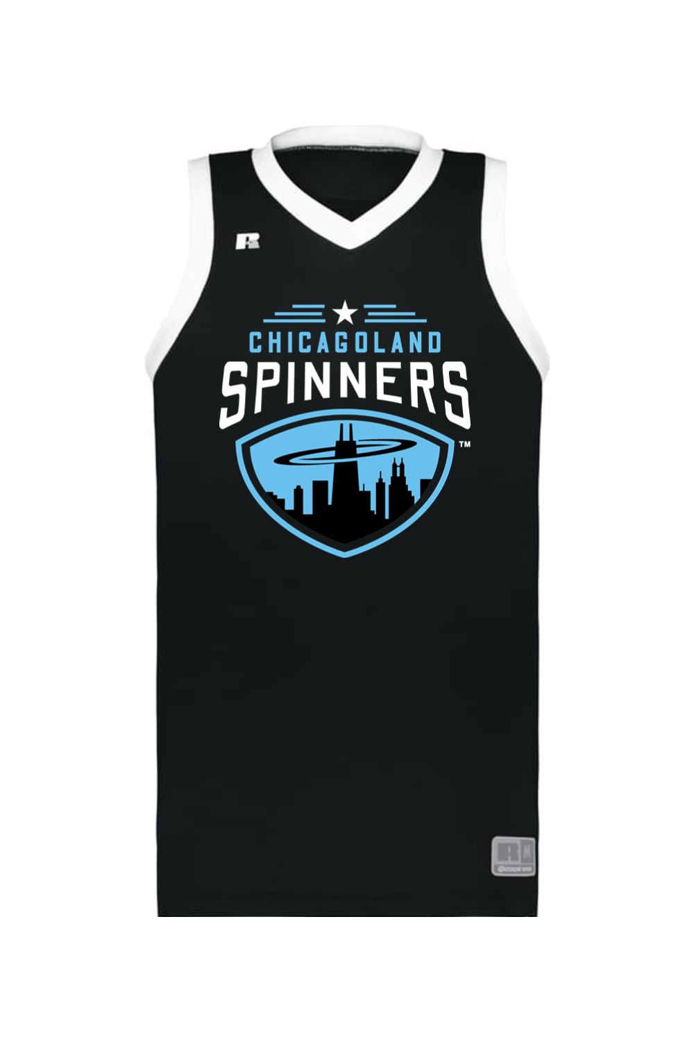Chicagoland Spinners - Russell Elite Basketball Jersey Powered by Coolcore