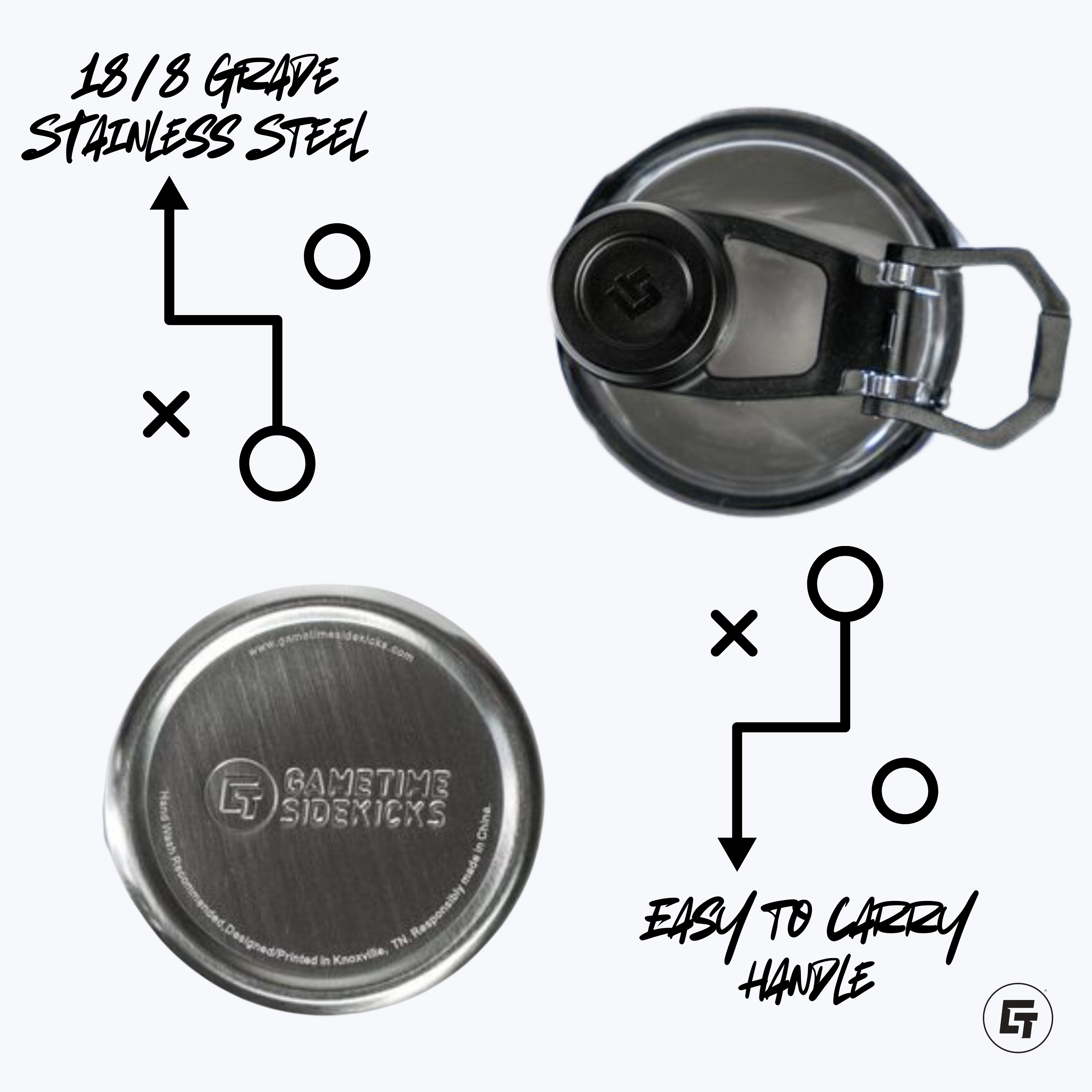 Chicagoland Spinners Black Shaker Bottle