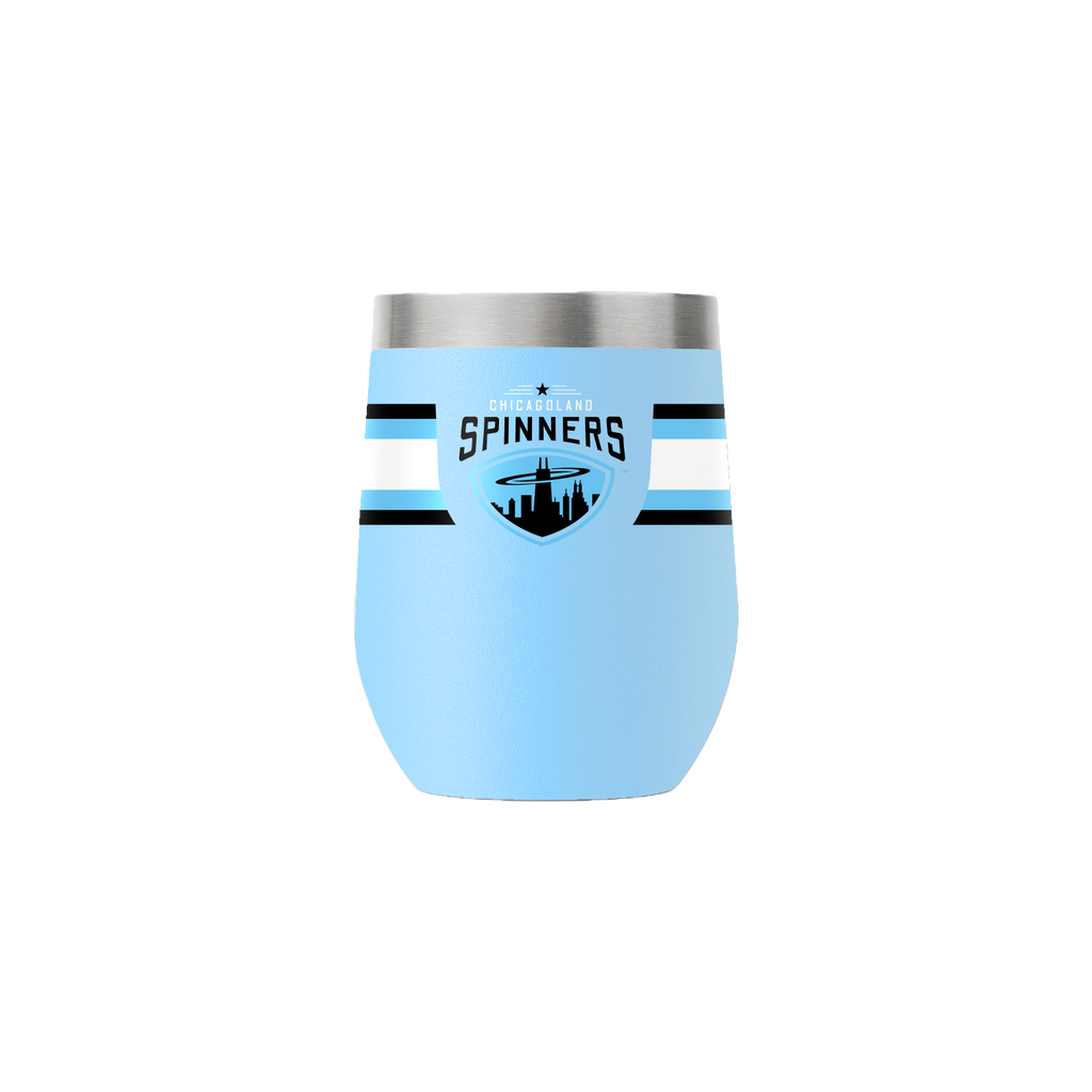 Chicagoland Spinners 12oz Light Blue Stemless Tumbler