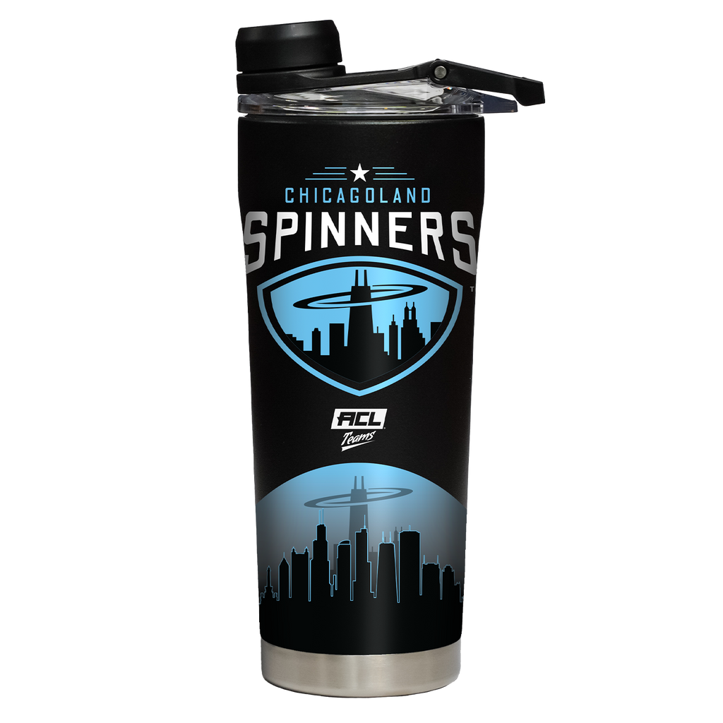 Chicagoland Spinners Black Shaker Bottle