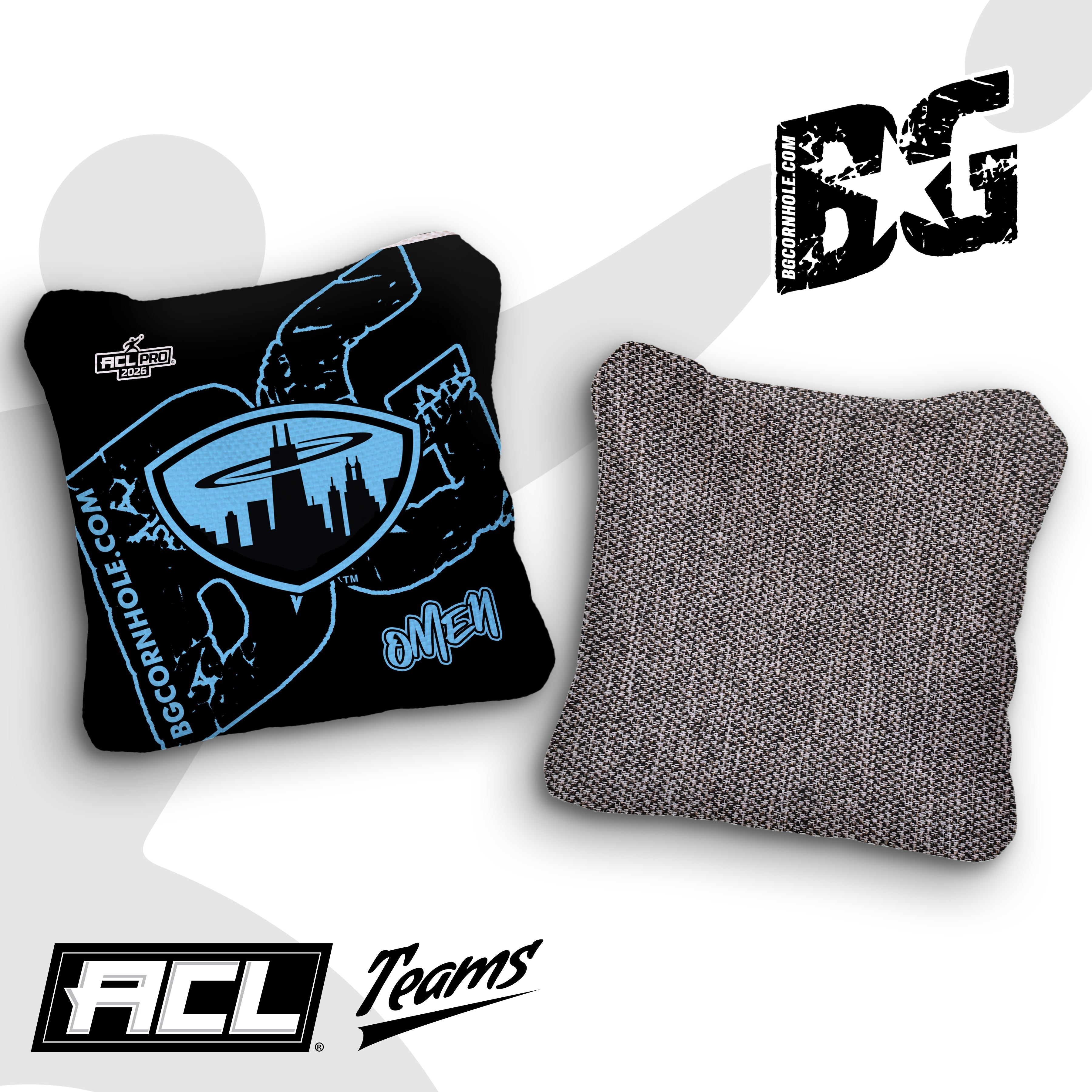 2026 BG Multiple Bag Models "Chicagoland Spinners" - ACL Pro Stamped Cornhole Bags - SET OF 4 BAGS