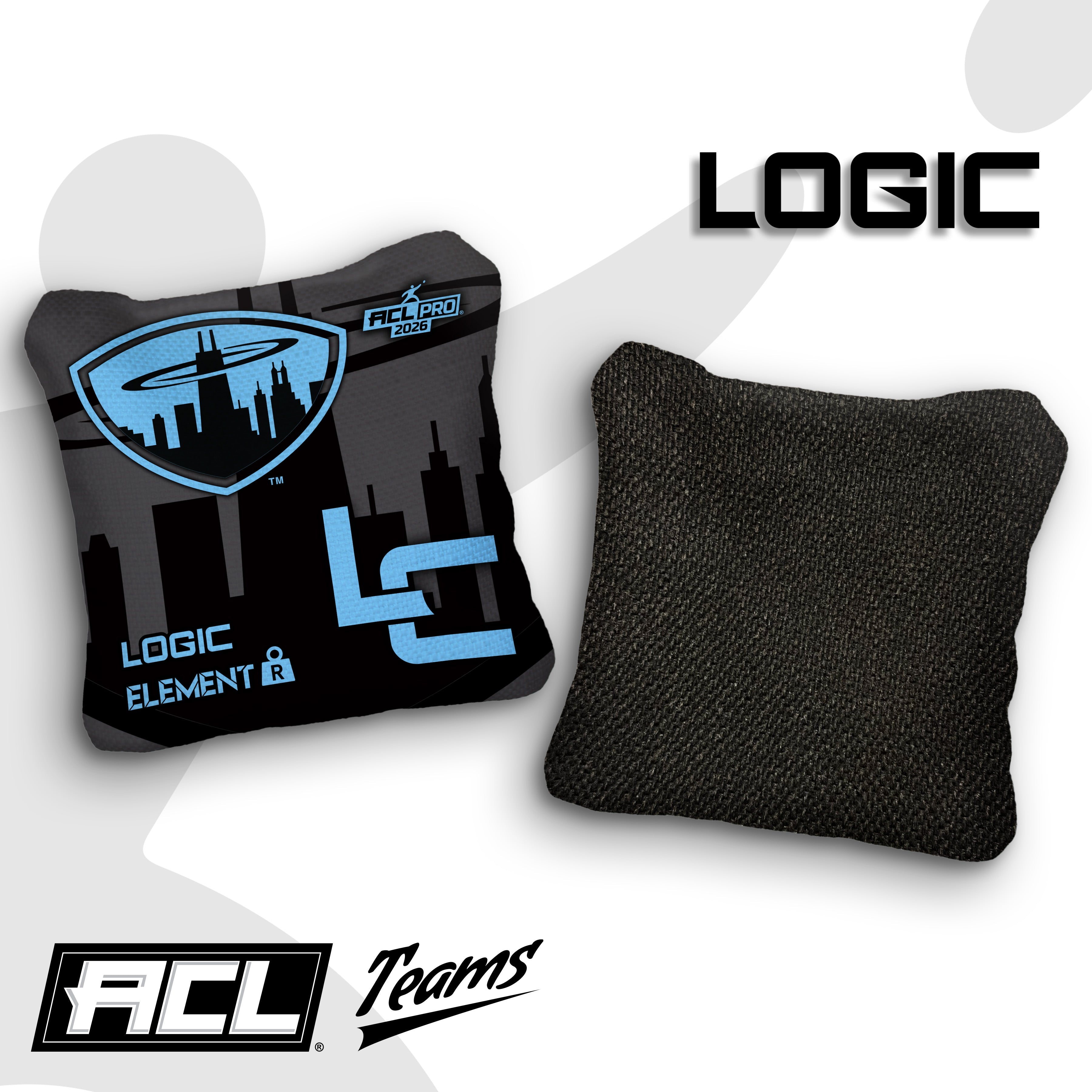 Dark Chicagoland Spinners - Logic Cornhole ACL PRO 2026 BAGS - MULTIPLE BAG SERIES - Set of 4 bags