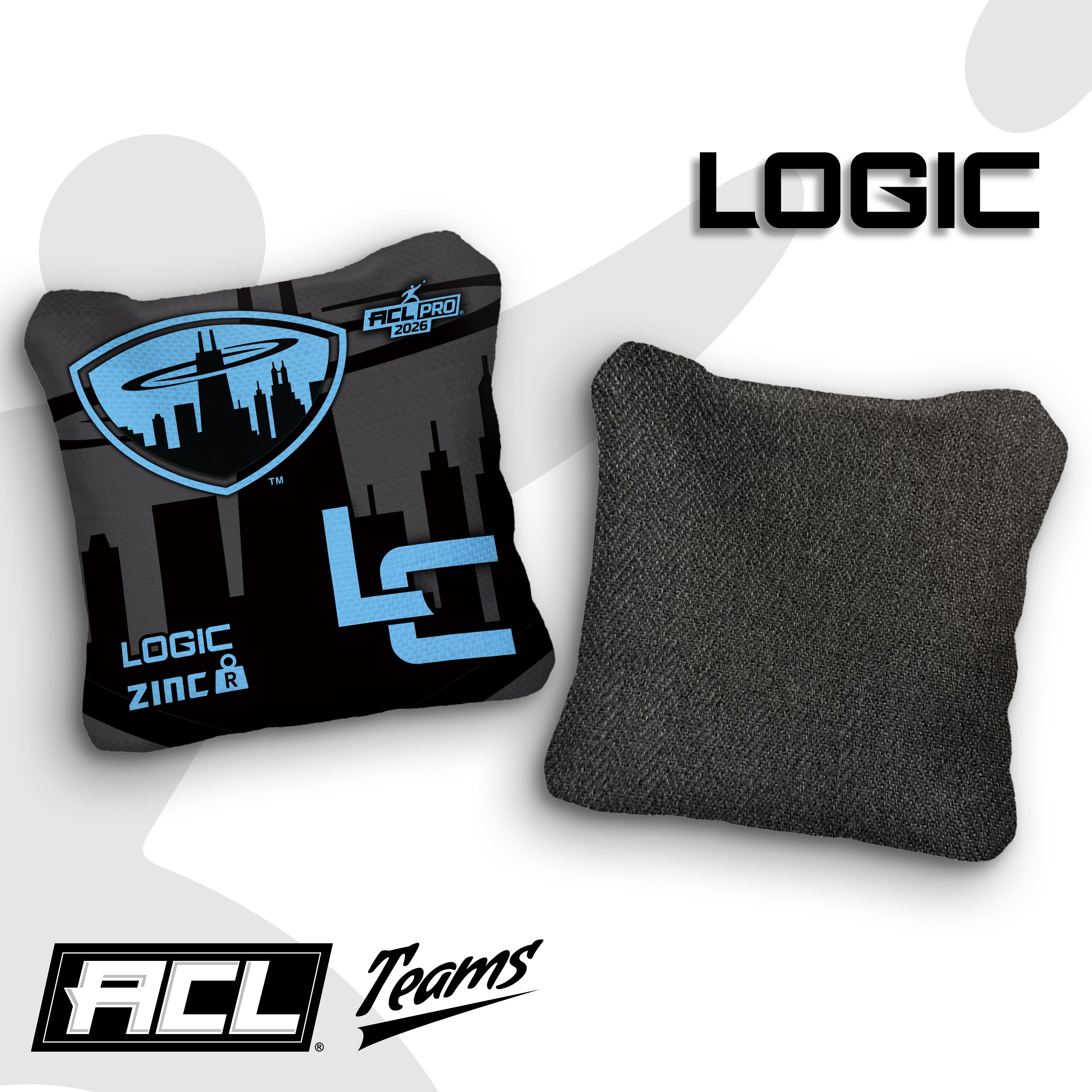 Dark Chicagoland Spinners - Logic Cornhole ACL PRO 2026 BAGS - MULTIPLE BAG SERIES - Set of 4 bags