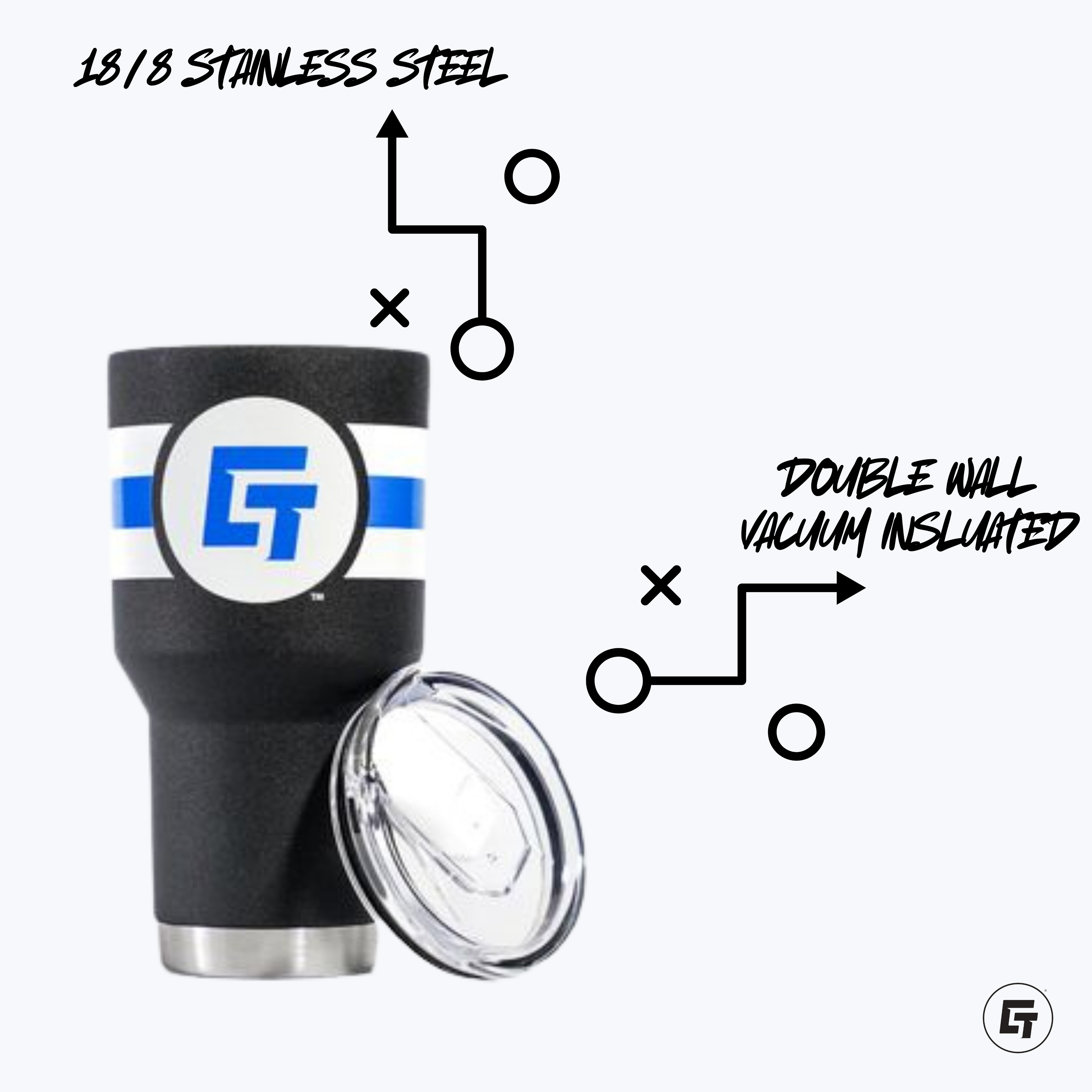 Chicagoland Spinners 30oz Light Blue Tumbler